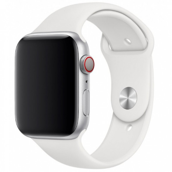 Ремешок для Apple Watch 40mm White Sport Band (MTP52ZM/A), белый в Москве