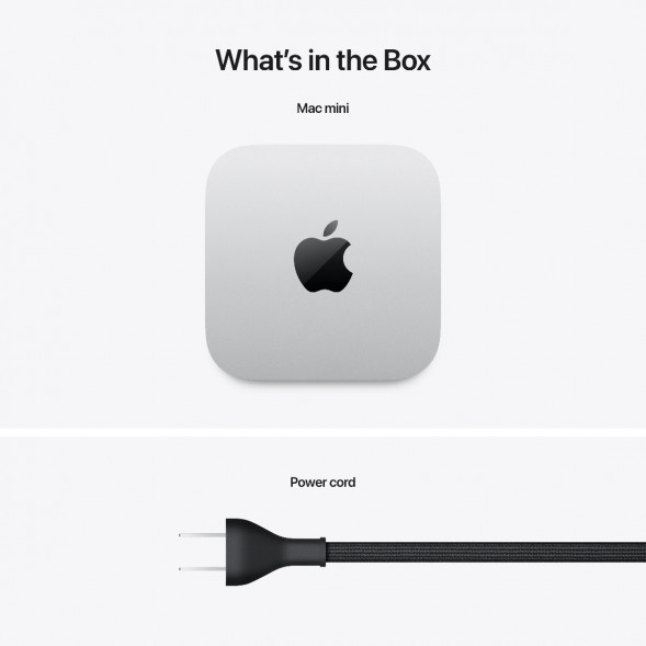Компьютер Apple Mac mini M4 2024 (MU9D3) (10 Core GPU, 16ГБ, 256ГБ SSD, Apple, macOS), серебристый в Москве