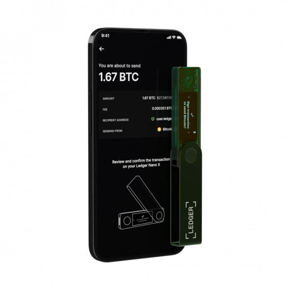 Аппаратный криптокошелёк Ledger Nano X, Emerald Green в Москве