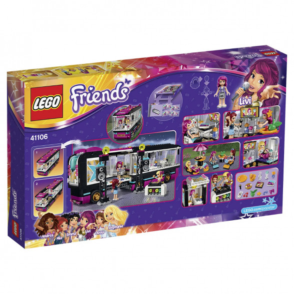 Конструктор LEGO Friends 41106 Поп звезда: гастроли в Москве