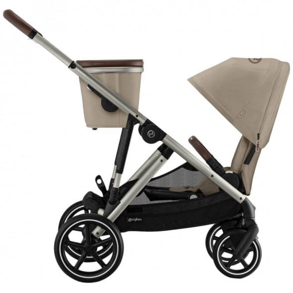 Детская коляска Cybex Gazelle S TPE Almond Beige с корзиной и дождевиком в Москве