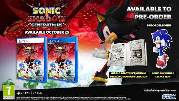 Игра Sonic x Shadow Generations Day One Edition [PS4, русские субтитры] в Москве