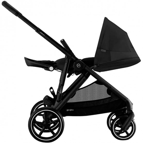 Детская коляска Cybex Gazelle S BLK Moon Black с корзиной и дождевиком в Москве