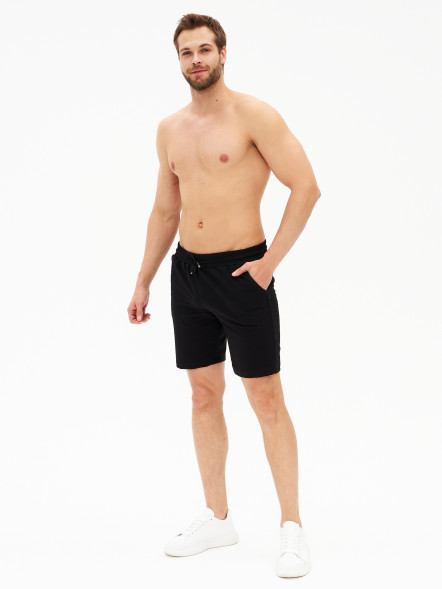 Шорты мужские трикотажные, черный, M в Москве