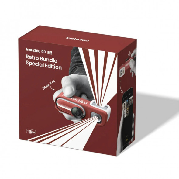 Экшн-камера Insta360 Go 3S Retro Bundle Special Edition 128ГБ, Red в Москве