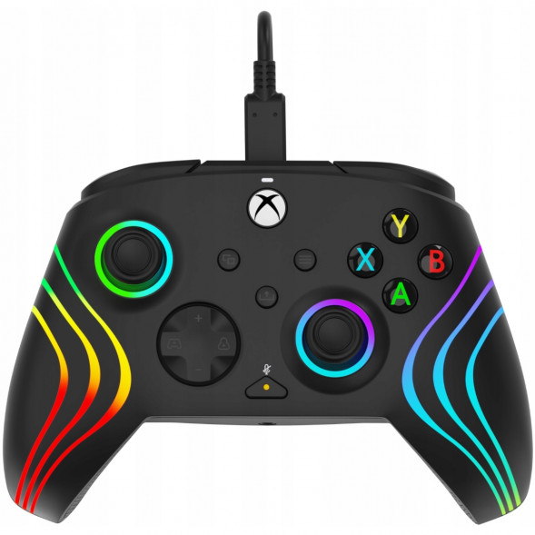 Геймпад проводной PDP для Xbox Afterglow Wave, Black в Москве