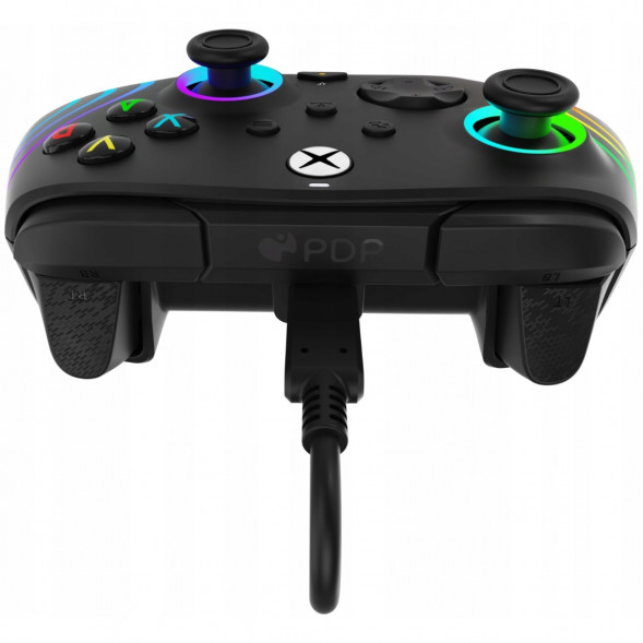Геймпад проводной PDP для Xbox Afterglow Wave, Black в Москве
