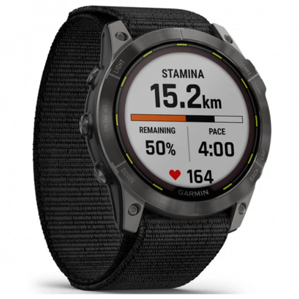 Умные часы Garmin Enduro 2 угольно-серый DLC титановый с нейлоновым ремешком UltraFit 010-02754-01 в Москве