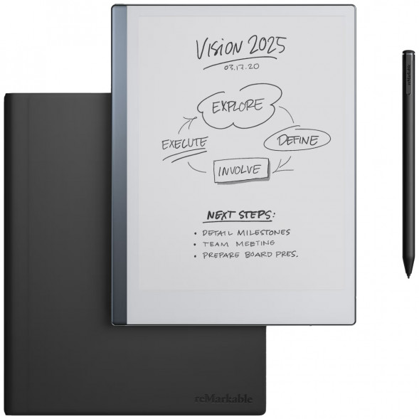 Графический планшет reMarkable 2 со стилусом Marker Plus и чехлом Book Folio черный (RM115) в Москве