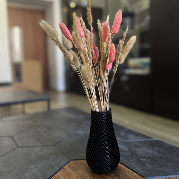 Ваза для сухоцветов HatRom Spiral, чёрный в Москве