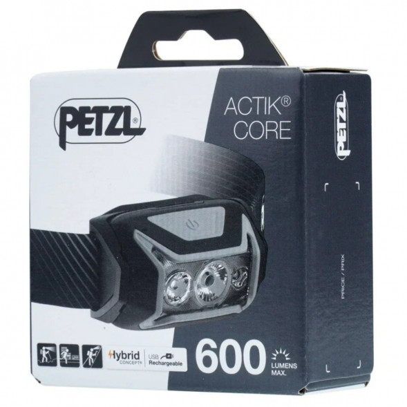 Налобный фонарь Petzl Actik Core E065AA00, 600 лм, серый в Москве