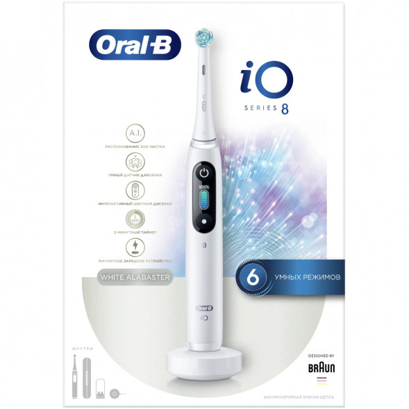 Зубная щетка электрическая Oral-B iO Series 8, белый в Москве