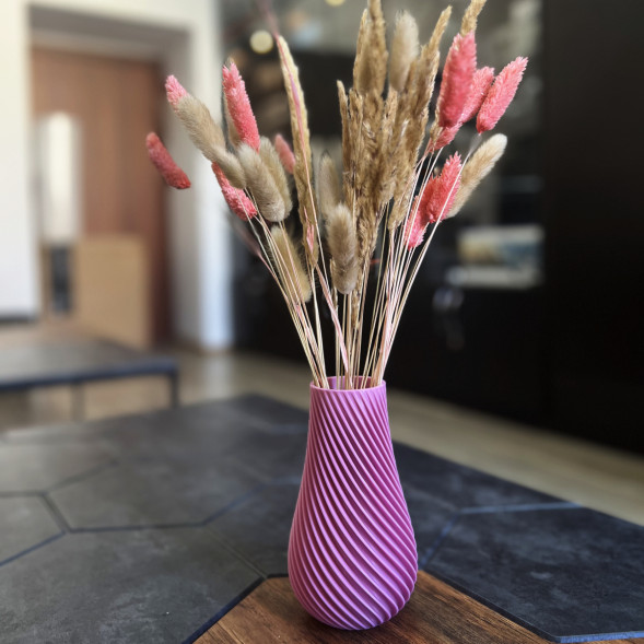 Ваза для сухоцветов HatRom Spiral, розовый в Москве
