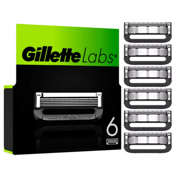 Лезвия для бритвы Gillette Labs, 6 шт. в Москве