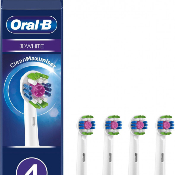 Насадки на зубные щетки Oral-B 3D White, 4 шт. в Москве