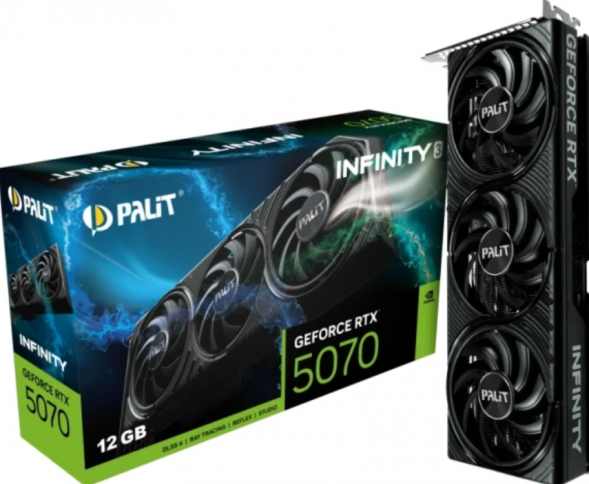 Видеокарта Palit GeForce RTX 5070 Infinity 3 OC [NE75070S19K9-GB2050S] в Москве