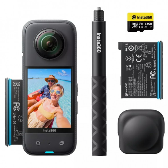 Экшн-камера Insta360 X3 Adventure Kit Bundle (CINSAAQU) в Москве