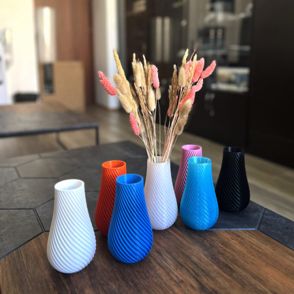 Ваза для сухоцветов HatRom Spiral, голубой в Москве