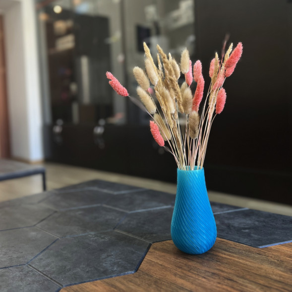 Ваза для сухоцветов HatRom Spiral, голубой в Москве