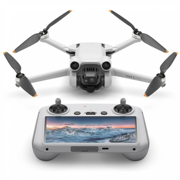 Квадрокоптер DJI Mini 3 Pro (DJI RC), серый в Москве