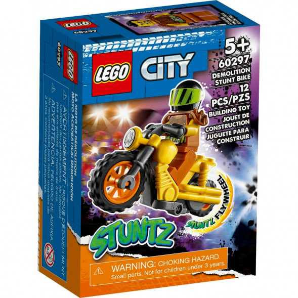 Конструктор LEGO City 60297 Разрушительный трюковый мотоцикл в Москве
