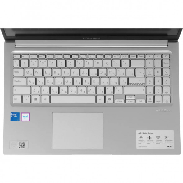 Ноутбук ASUS Vivobook 15 X1504MA-BQ224 (15.6&amp;quot;, IPS, Intel Core 5 320 1.5ГГц, 6 ядер, 8ГБ DDR5, 512ГБ SSD, Intel Graphics, без ОС), серебристый в Москве