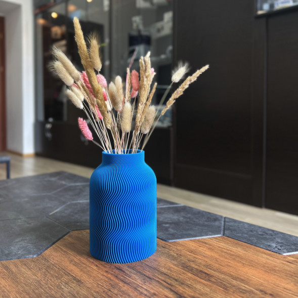 Ваза для сухоцветов HatRom Wave, синий в Москве