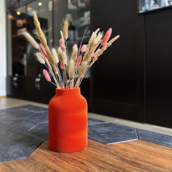 Ваза для сухоцветов HatRom Wave, оранжевый в Москве