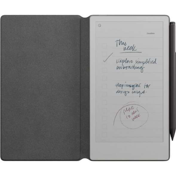 Графический планшет reMarkable Paper Pro Move + Стилус MarkerPlus + Чехол BookFolio Premium Leather, Black в Москве